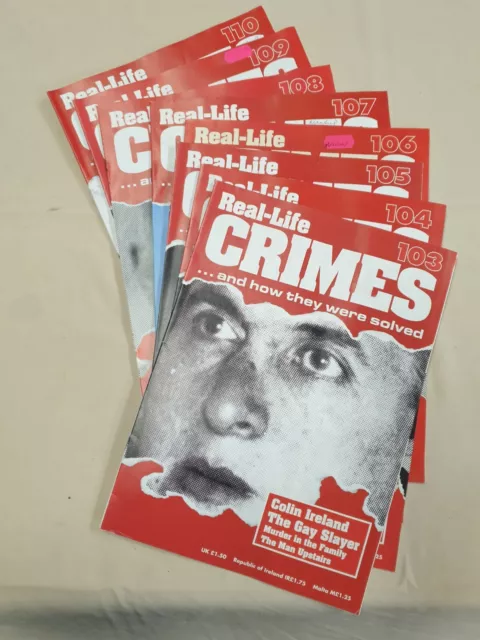 Real-Life Crimes Magazine  Volume 7 +8. Issue 103-110 . True Crime