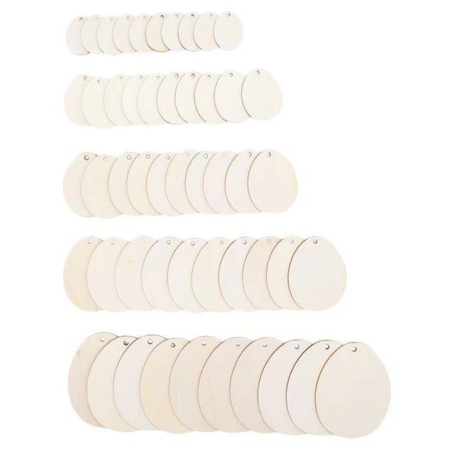 Maderas Huevo-Madera Chips Disco de madera Huevos de Pascua Colgante Placa de madera