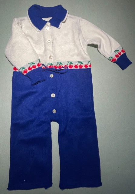 Vintage 70s Toddler Sweater-suit