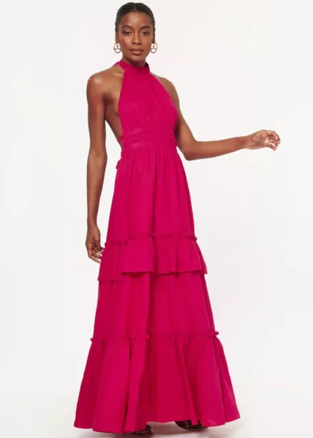 NWT Cami NYC Raeann Dress Raspberry Pink Small Halter Top