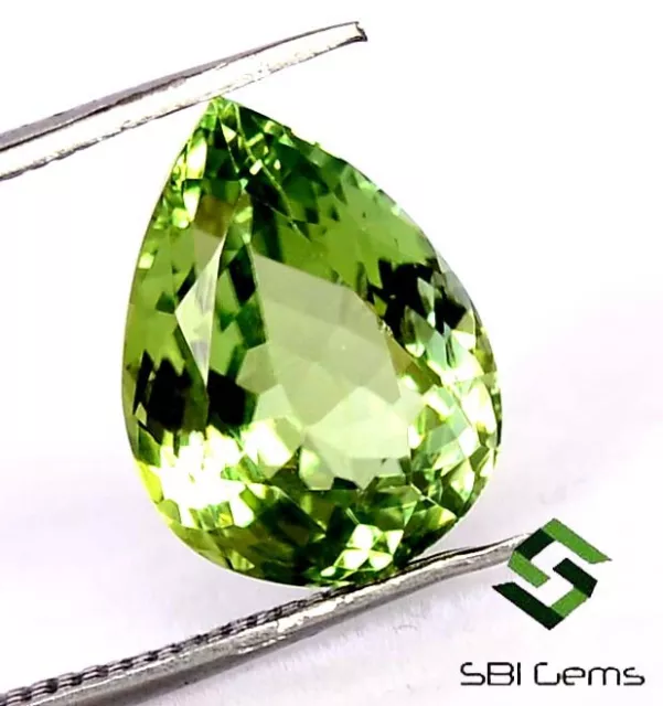 Certified Natural Green Tourmaline Pear Cut 13x9 mm Best Quality Loose Gemstone 3