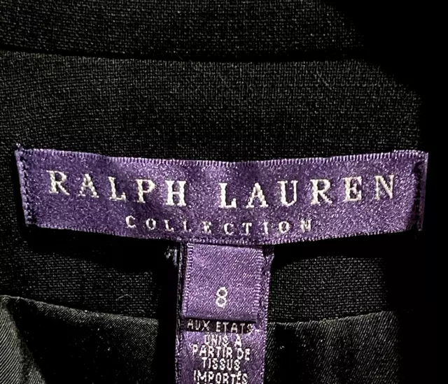 RALPH LAUREN COLLECTION Purple Label Runway Tuxedo Black Dress Blazer ...