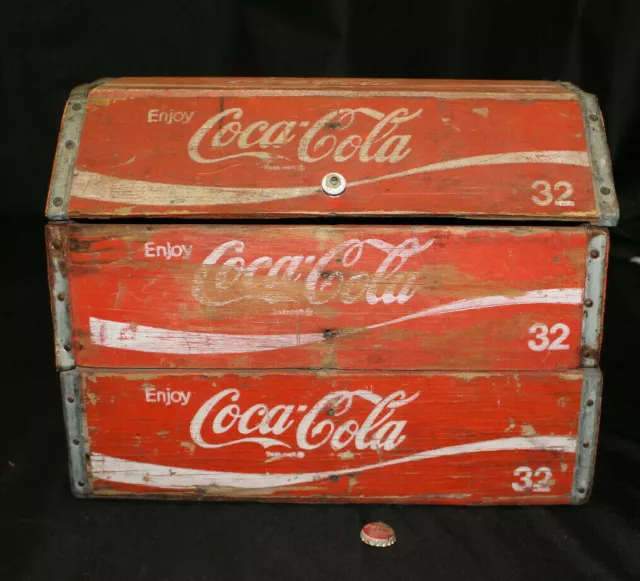 Vintage Coca-Cola Wooden Crate Hand-Made Hinged Chest!!!