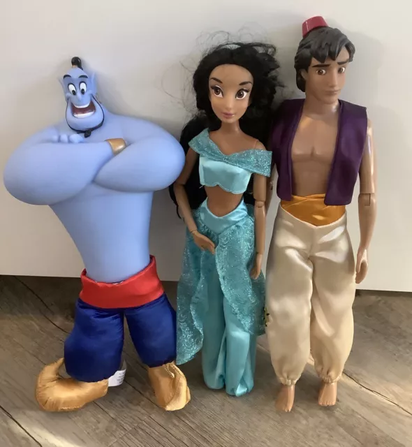 Disney Aladdin , Princess Jasmine &  Genie Doll Set Playset (N5)