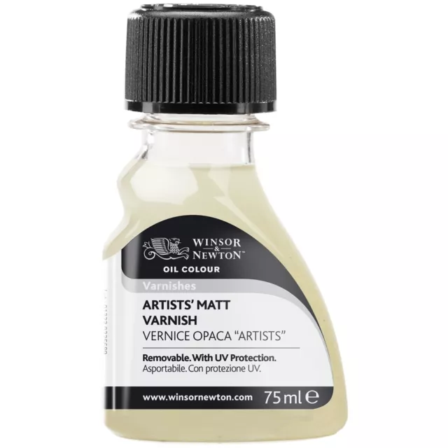 Winsor & Newton Artists' Oil Colour Paint Varnish Satin, Matt or Gloss 75ml