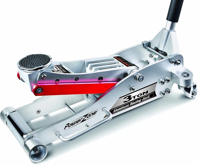 Power Zone 680061 3-Ton Aluminum Hydraulic Racing Jack, Lift Range: 3-3/4” to 19