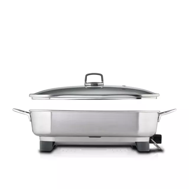 Sunbeam Electric Banquet Cooker Frying Pan Frypan 2400W Stainless Steel Benchtop 2