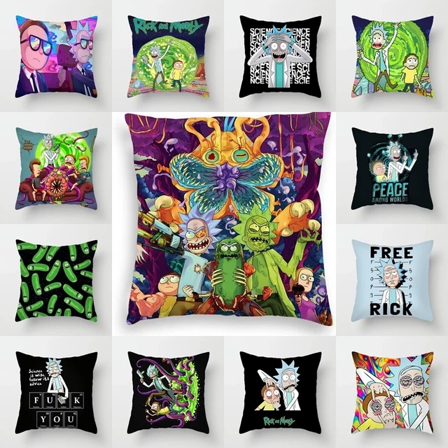 Rick and Morty Throw Pillow Case Cushion Cover Sofa Home Office Decor 45*45cm AU