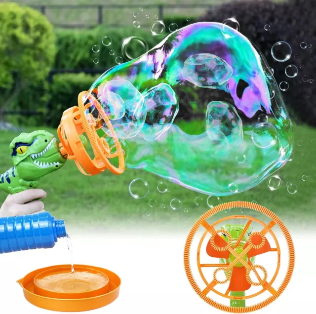 Gift Electric Bubble Gun Automatic Bazooka Soap Water Bubble Machine Toy Gift AU