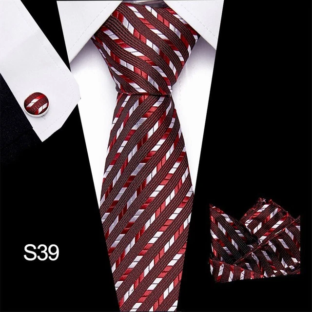 Mens Ties Tie  Paisley Silk Necktie Hanky Set Wedding S39