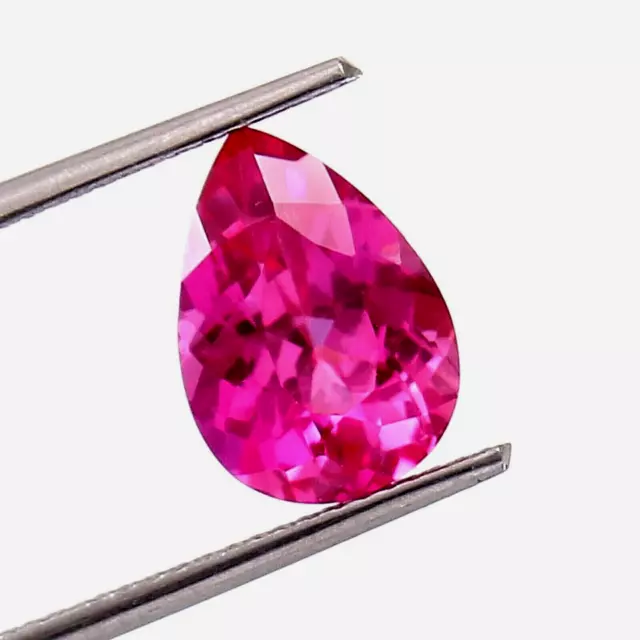 6 CT AAA Natural Flawless Ceylon Pink Sapphire Pear Certified Loose Gemstone