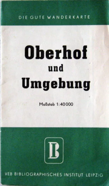 Die Gute Wanderkarte Oberhof und Umgebung 1:40 000 DDR alte Karte