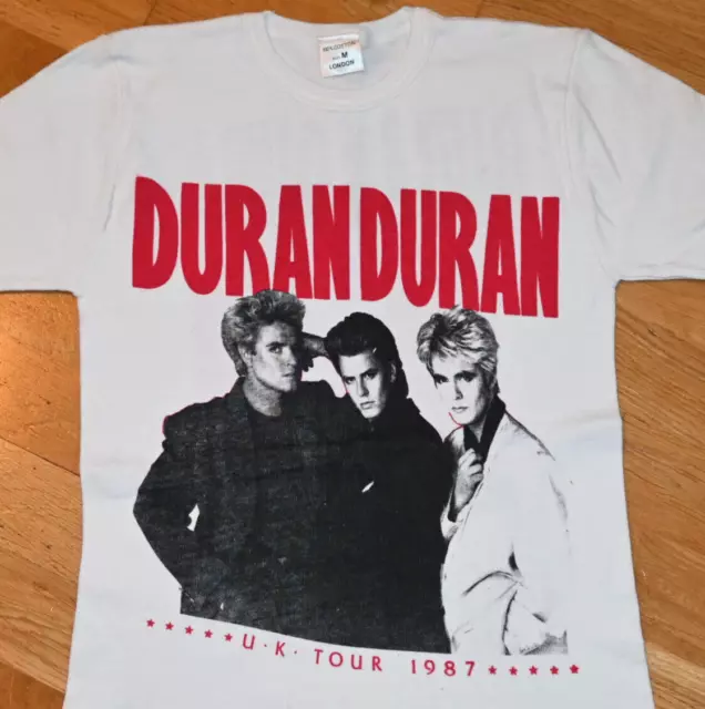 *1980s DURAN DURAN* vtg Rare 1987 TOUR concert tee shirt (S) Small New-Wave Rock