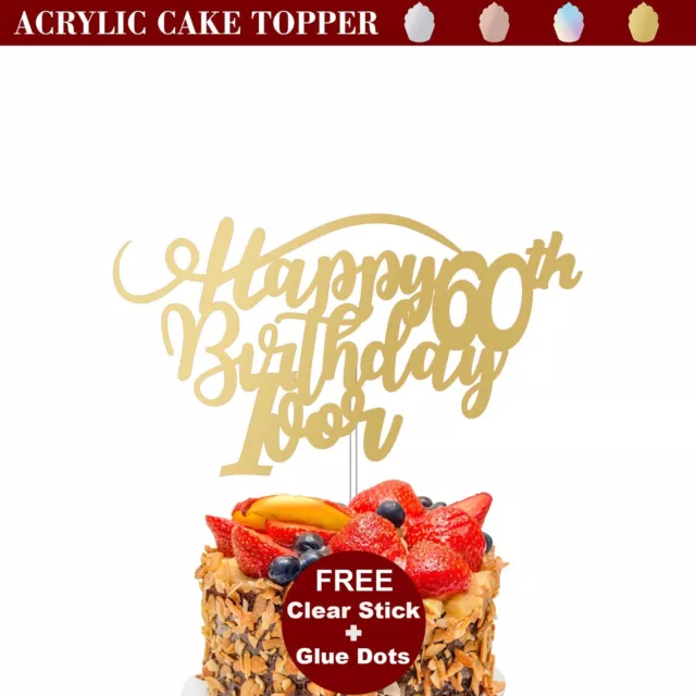 Happy Birthday Acryl Spiegel Kuchen Topper personalisiert jeden Namen Alter 18. 21.