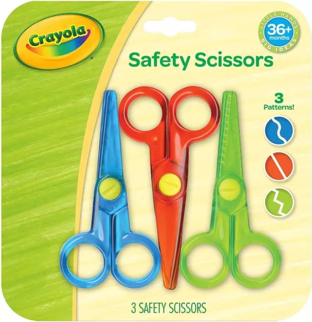 Crayola My First Safety Scissors Toddler Art Supplies 3ct for 36m+ Juniors/AU