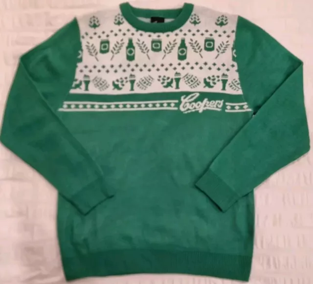 COOPERS BREWERY BEER Ugly Jumper PALE ALE GREEN Size Large L 32.95 PicClick AU