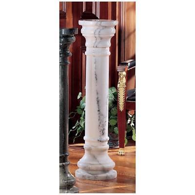 PO8031W - Solid Marble Columns: White - Medium 31" Tall 2