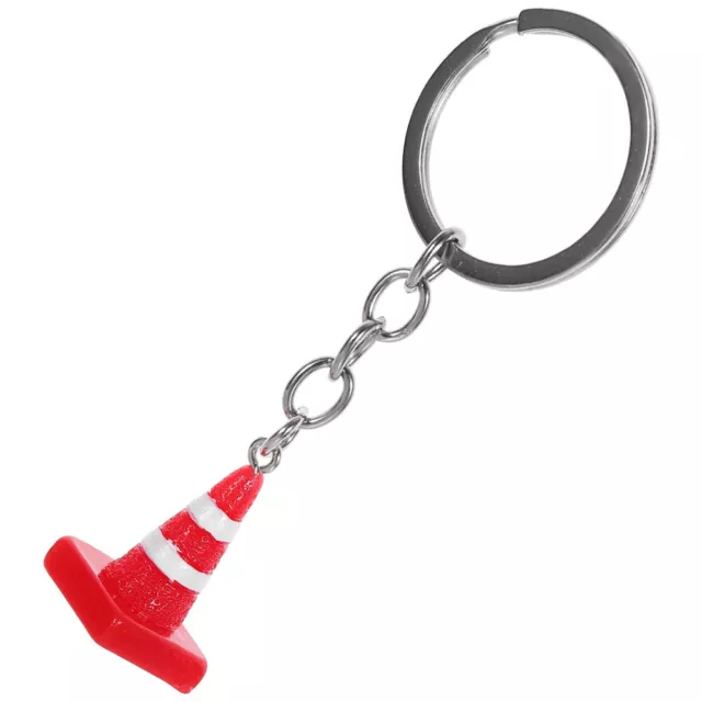 Resin Mini Traffic Police Cone Keychain Child Cones Construction Engineering