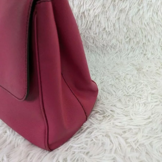 Dolce ＆ Gabbana Sicily 2Way Leather Shoulder Bag Hand Bag Bright Pink Women USED 3