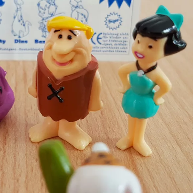 Vintage 90s FLINTSTONES FIGURINES SET miniature figures handpaint Hanna Barbera 3