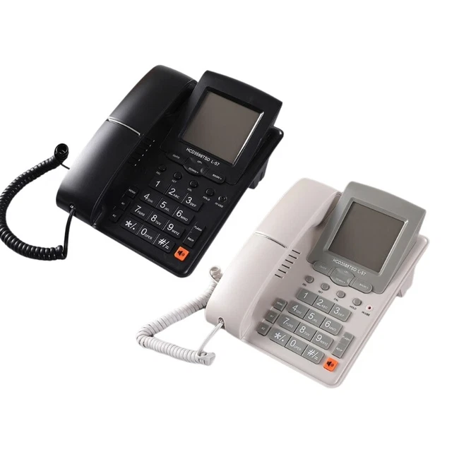 Multifunctional Corded Telephone with LCD Display for Home and Office Use