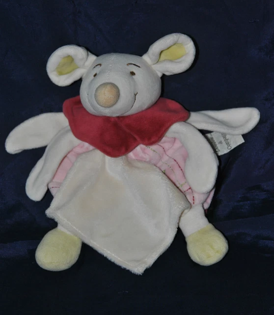 Peluche Souris Doudou et Compagnie Missie Plat Rose Evolutif Fleur Mouchoir TTBE