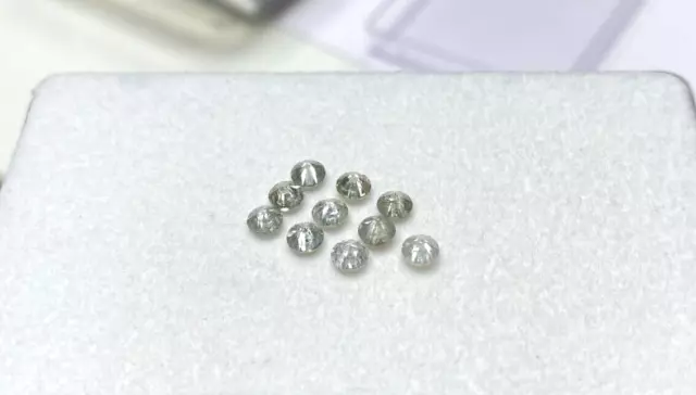 Natural Diamond Lot Salt Pepper diamond Round Brilliantcut 1.8MM (tiny) 25 Pc