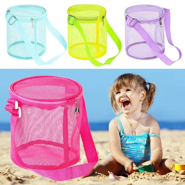 CHILD SHELL COLLECTING Bag Storage Pouch Toy Organizer Net Mesh Beach ...
