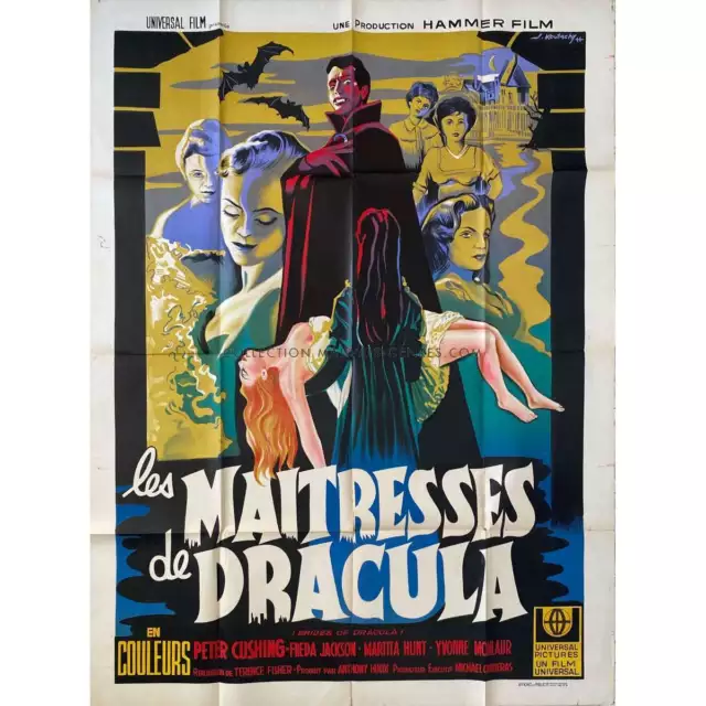 LES MAITRESSES DE DRACULA Affiche de film 2e S. - 120x160 cm. - 1960 - Peter Cus
