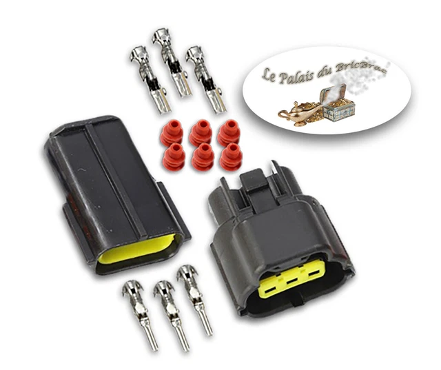Kit De 352 Connecteurs étanches Auto - 1/2/3/4 Broches Avec Pince à Sertir - Pour Voitures, Motos, Bateaux