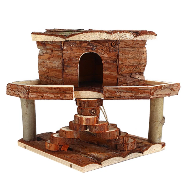 1 pieza de madera hámster nido mascota escalera desmontable Pet Supply (color aleatorio)