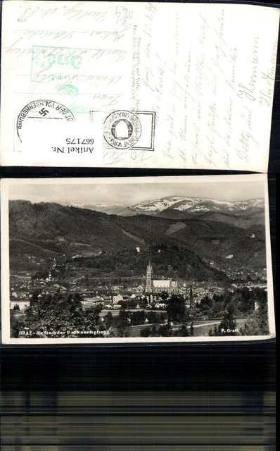 667175,Foto Ak Graz Die Stadt der Volkserhebung pub Fritz Gratl Feldpost