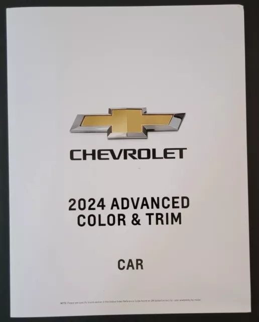 2024 CHEVROLET CHEVY Corvette C8 Camaro Malibu Dealer Color Chip & Trim