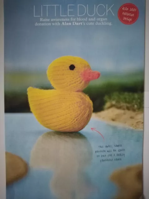 LITTLE DUCK - Support Blood and Organ Donation - ALAN DART Knitting Pattern