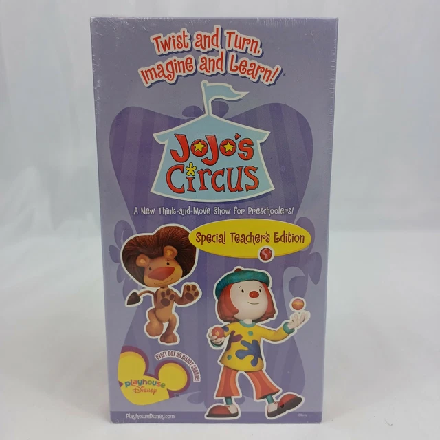 PLAYHOUSE DISNEY JOJO'S Circus Special Teacher's Edition VHS scellé en