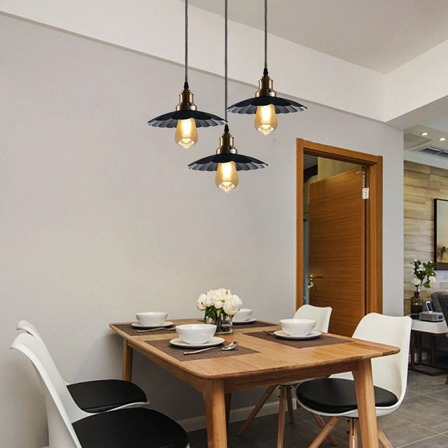 3X Black Pendant Light Bar Lamp Kitchen Ceiling Lights Room Chandelier Lighting