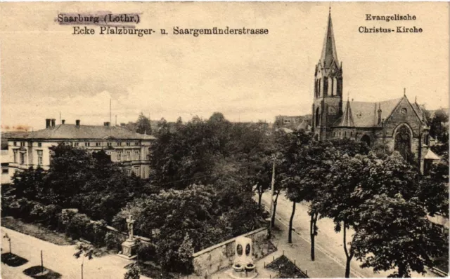 CPA AK SARREBOURG SAARBURG i. L. Pfalzburger u. SAARGEMUNDerstrasse (387610)