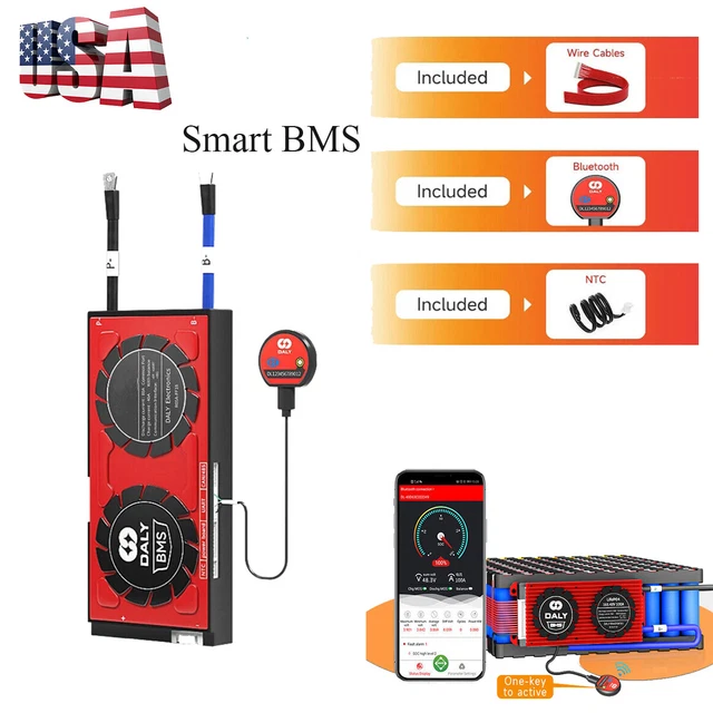 DALY SMART BMS LiFePO4 4S 12V 100A Common Port with Balance +Bluetooth ...
