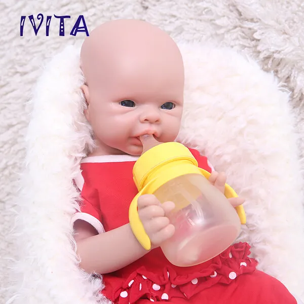 20inch Soft Silicone Reborn Baby Girl Mouth Open Handmade Floppy Silicone Doll