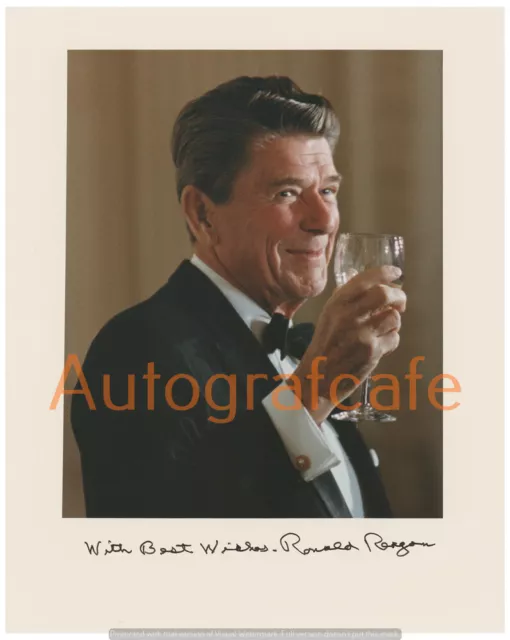 RONALD REAGAN 10 x 8 Inch Autographed Photo - High Quality Copy Of Original (a)