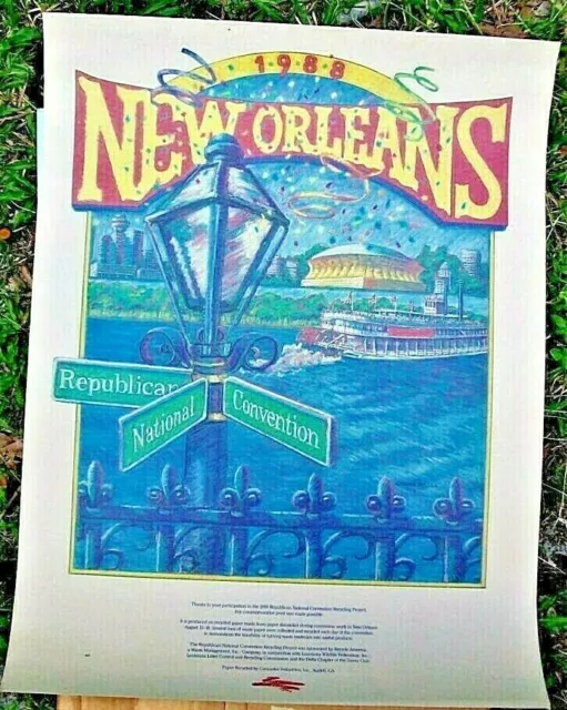 1988 REPUBLICAN National Convention NEW ORLEANS Poster