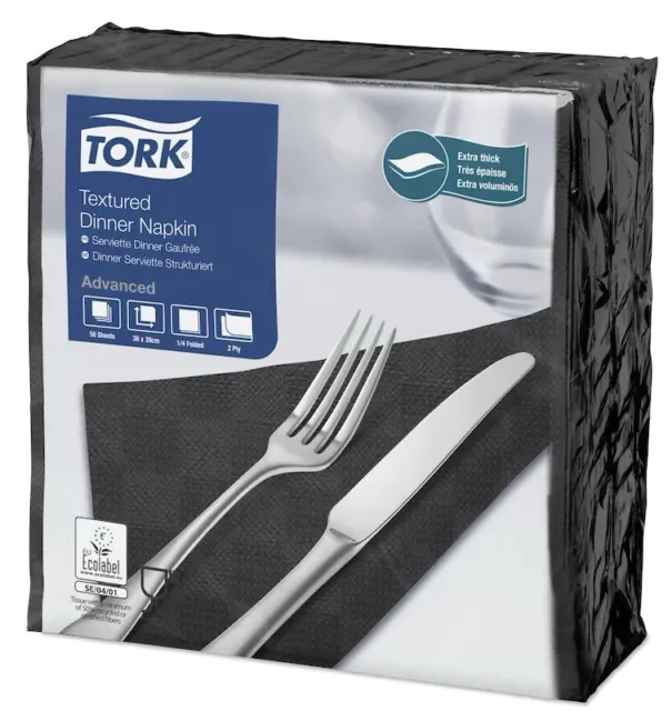 100 Tork Soft Paper Serviettes Napkins Xmas Lunch Dinner Party Table Decor 39x39
