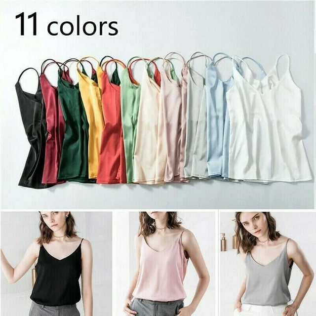 Estink Top Estivo Da Donna In Canotta In Raso Top Estivo Senza Maniche In Camicetta In Raso Casual Top Basic M 123039904 - Foto 13