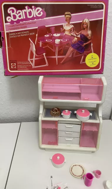 Mattel Barbie Möbel Küche Schrank dream furniture Zubehör Karton Vintage 80er