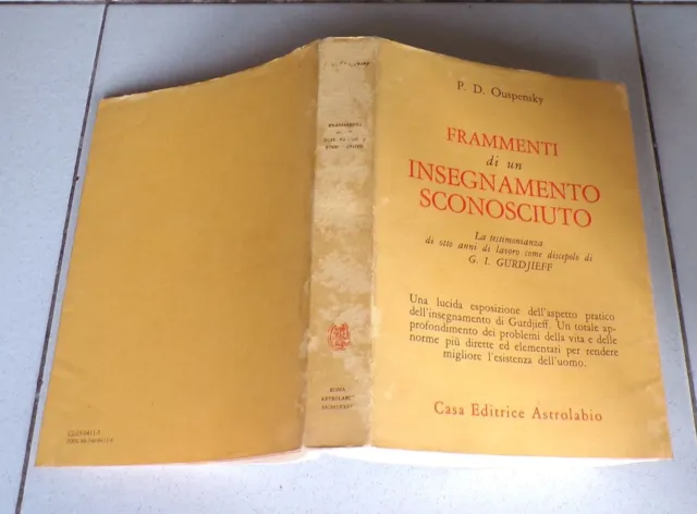 OUSPENSKY FRAMMENTI DI UN INSEGNAMENTO SCONOSCIUTO Astrolabio Gurdjieff EUR  13,90 - PicClick IT