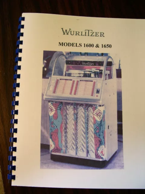 Wurlitzer 1600 Jukebox manual