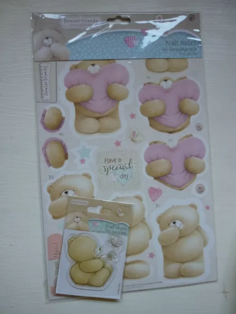 Teddy Decoupage Set & Teddybär Silikon Stempel NEU OVP Hallmark Forever friends