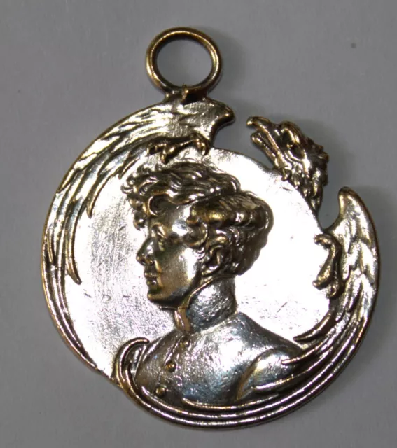 superbe pendentif en métal argenté de l'aiglon