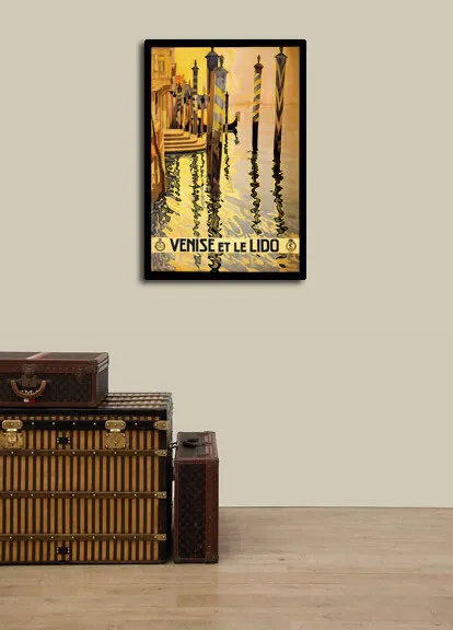 1920s Venice Italy Venise et le Lido Vintage Style Travel Poster - 24x36 3