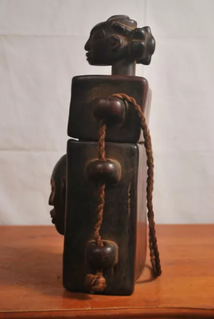 African Tribal Art,Amazing hevy chokwe box from congo DRC. 5